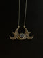Triple Moon Goddess Necklace // Kyanite