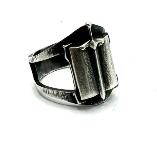 Midi Shadowblade Grimoire Rings in Sterling Silver or Bronze by Julian the 2nd