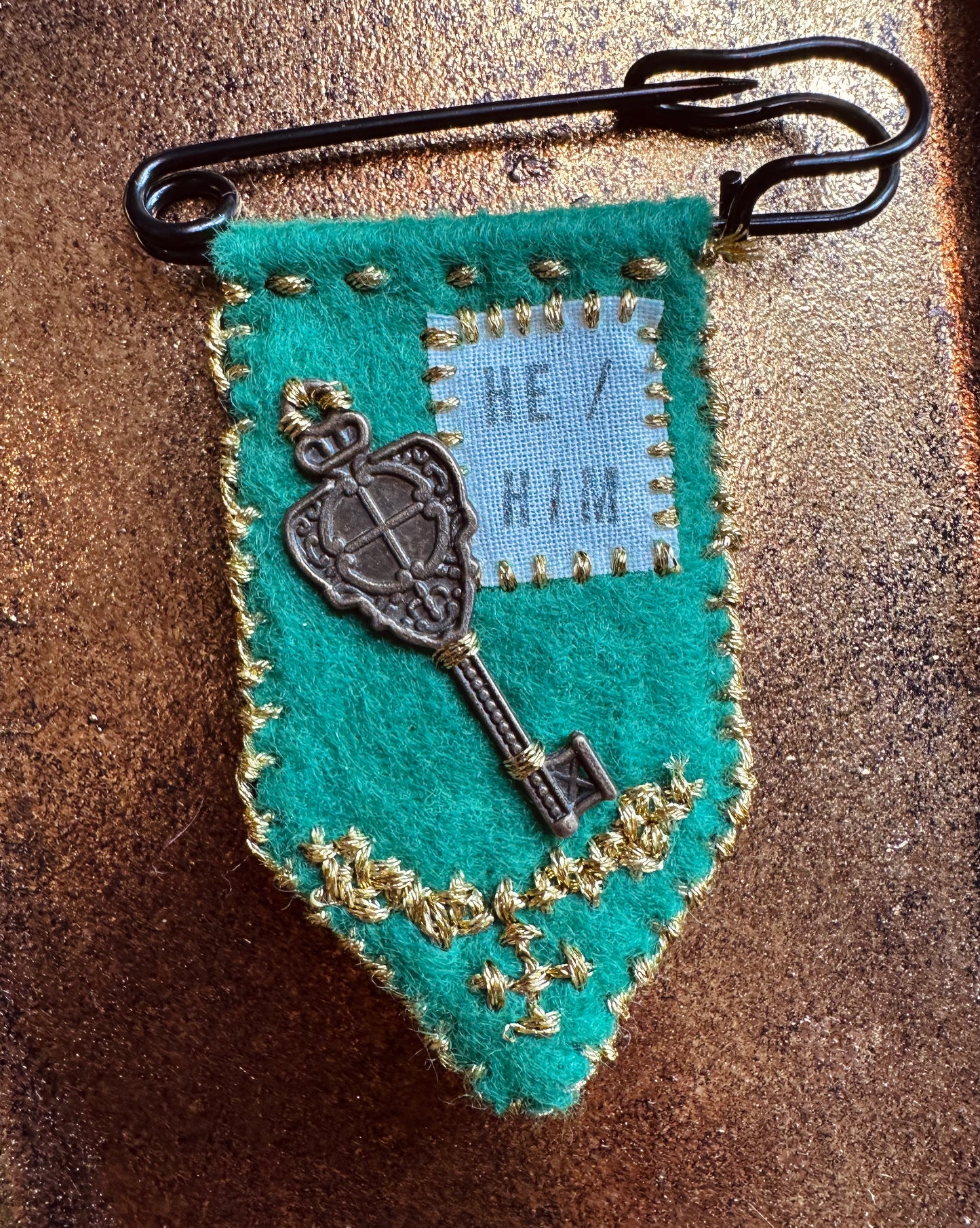 Handmade Pronoun Pins by Gentle Repose