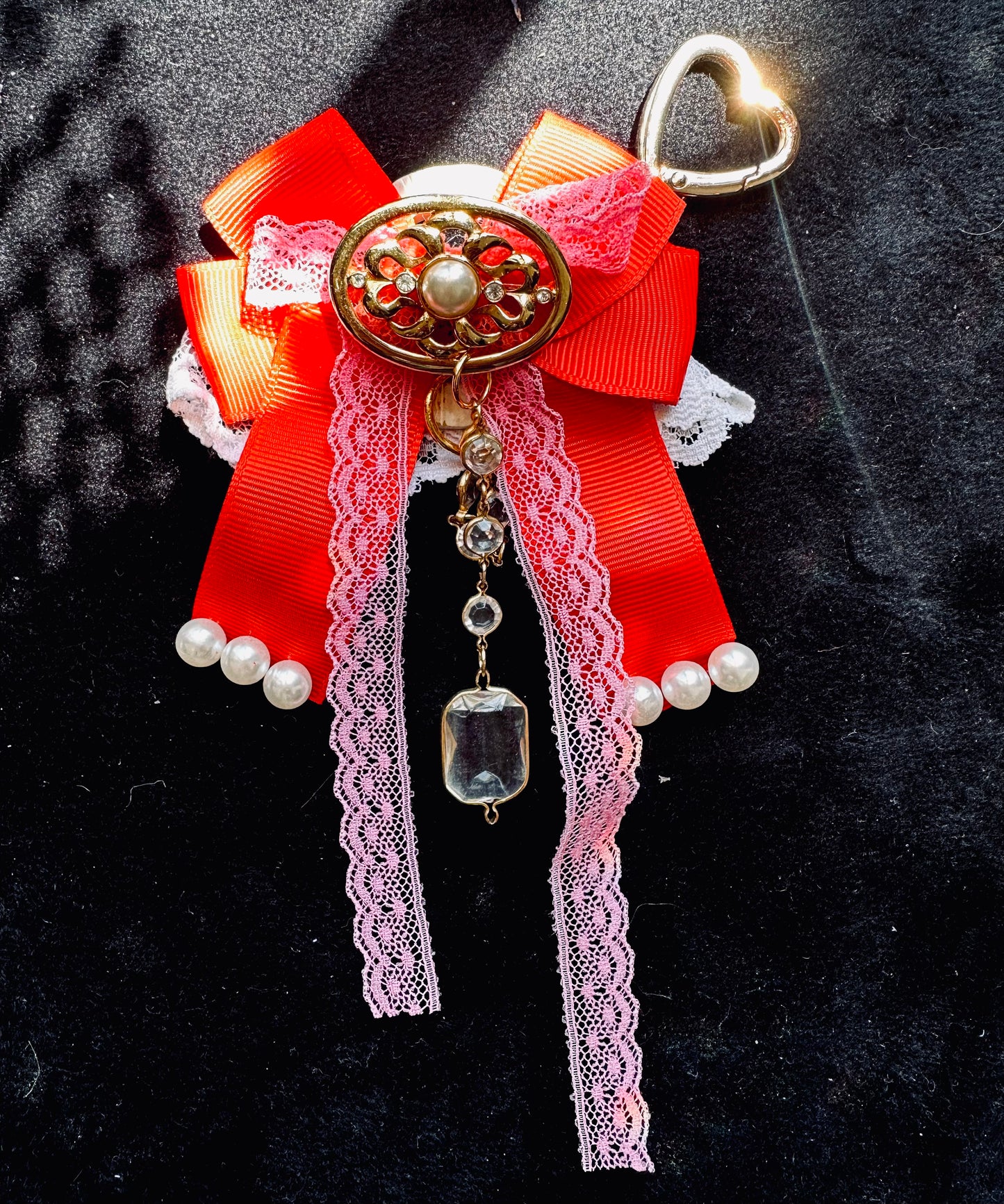 Handmade Gothic Heart Bag Charms by Dirty Pillows