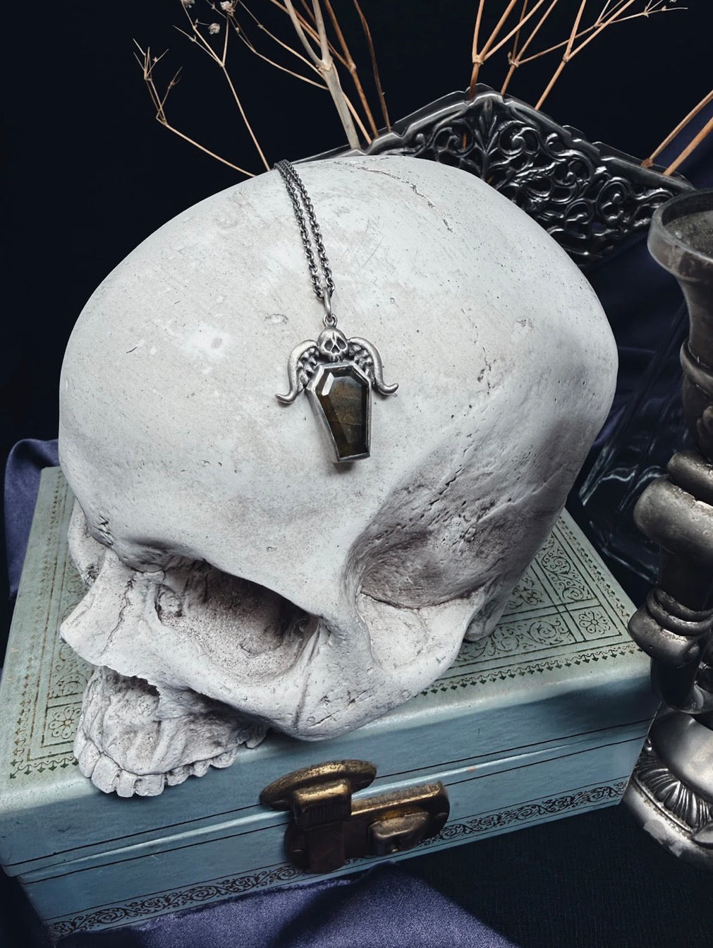 Eternal Mourning Vesuvianite Pendant by Uneven x Olivia Faust