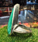Malachite Teardrop Ring In Sterling Silver by Julian the 2nd