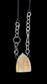 Rutilated quartz pendant on handmade sterling chain by Julian the 2nd