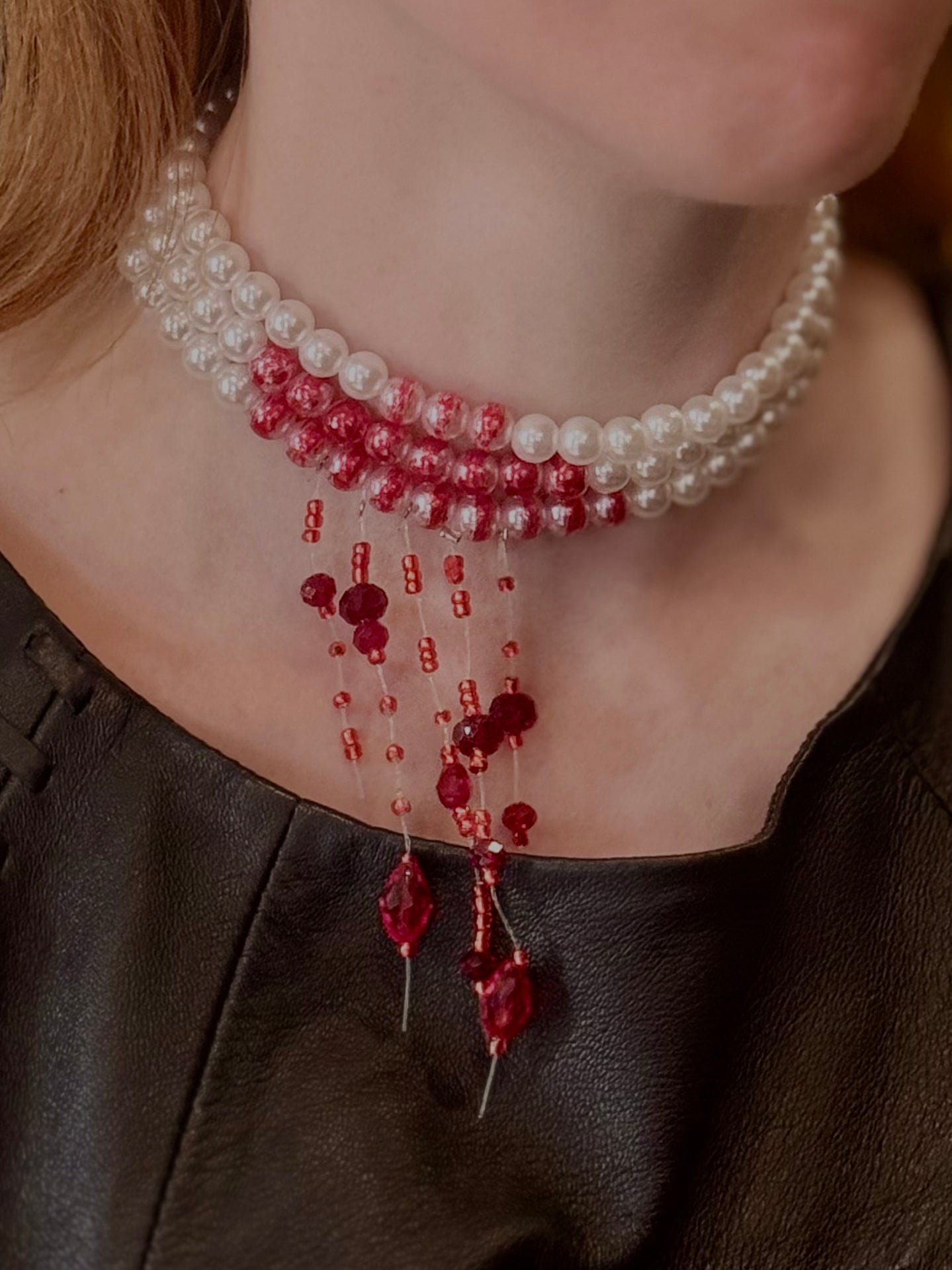 Bloody Pearl Necklace