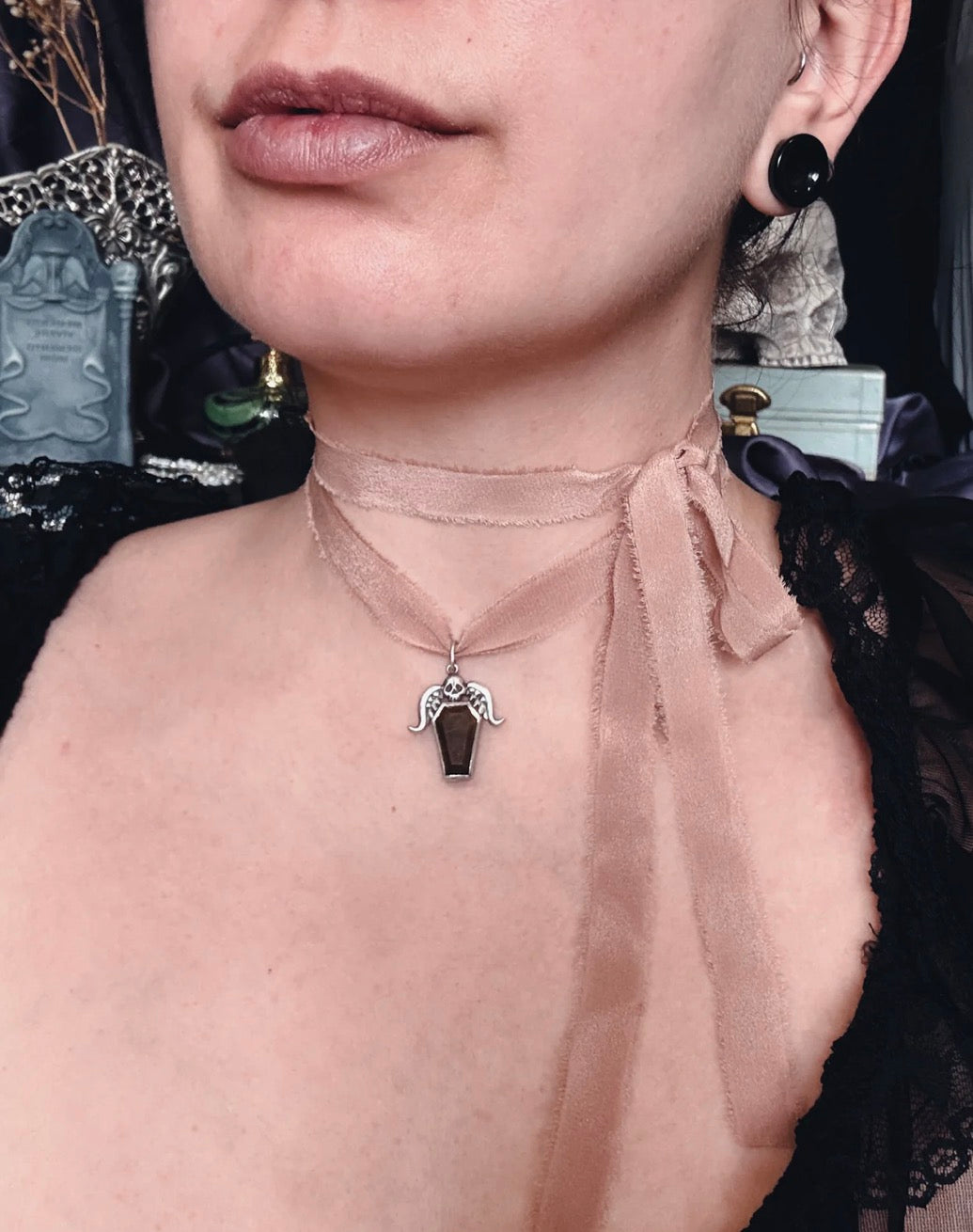Eternal Mourning Vesuvianite Pendant by Uneven x Olivia Faust
