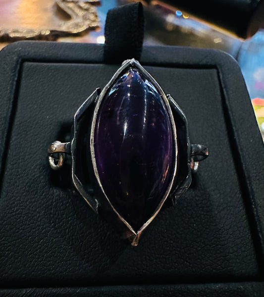 Amethyst Eye Ring in Sterling Silver by Julian the 2nd