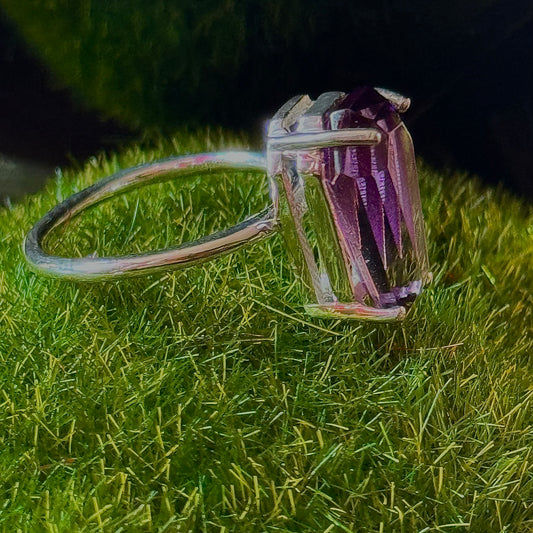 Amethyst Coffin Ring