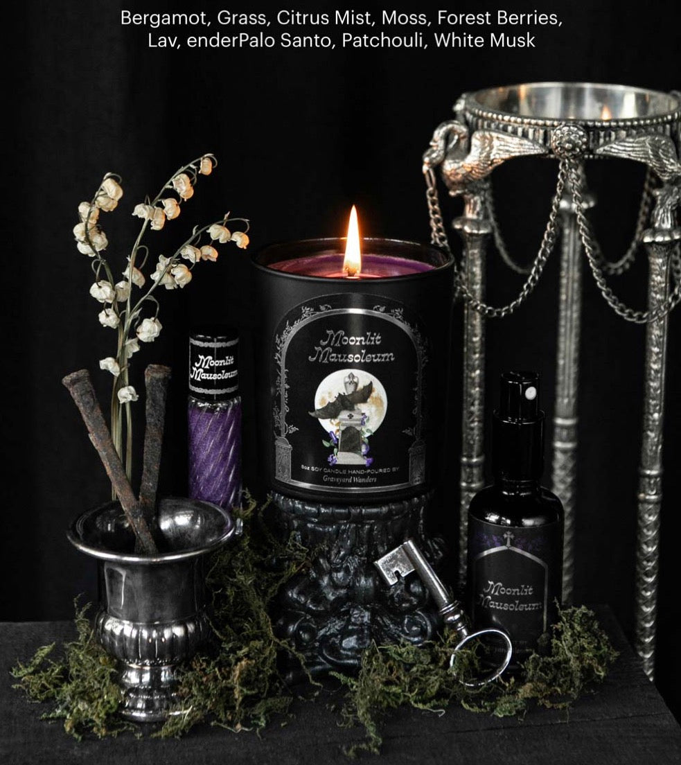 Moonlit Mausoleum ~55 Hour Candle by Graveyard Wanders