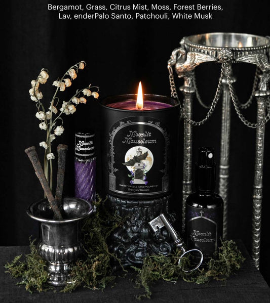 Moonlit Mausoleum ~55 Hour Candle by Graveyard Wanders