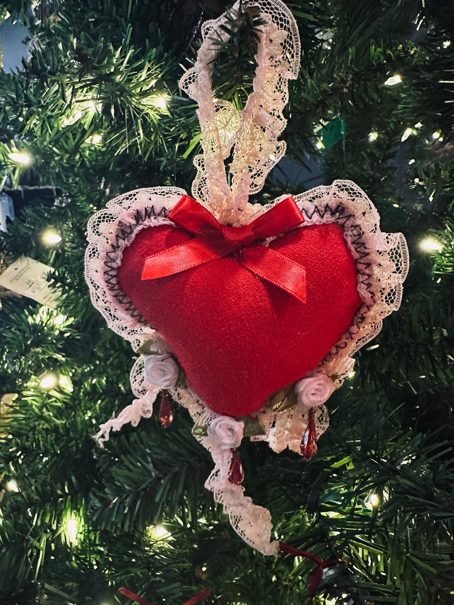 Handmade Heart Ornaments by Dirty Pillows