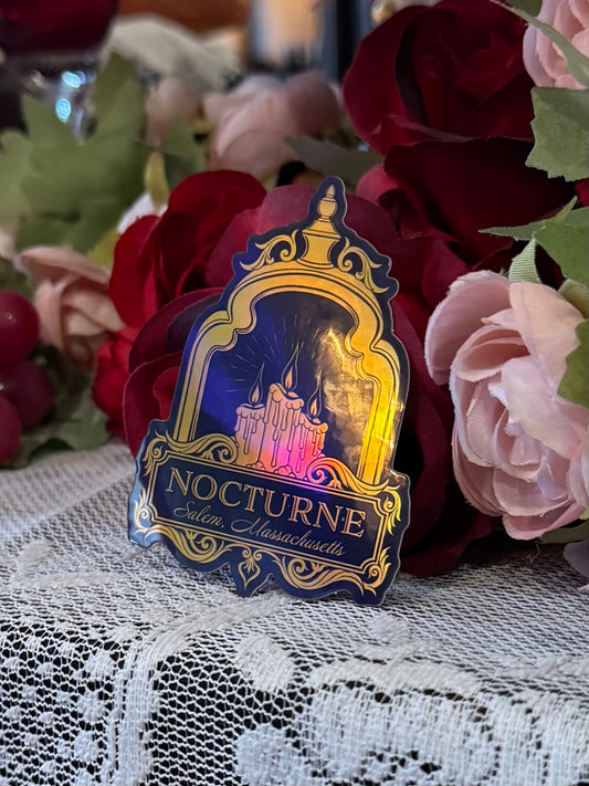 Nocturne Lantern Sticker - Gold Holographic!