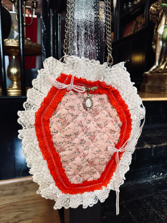 Ruffled Coffin Handbag by Dirty Pillows