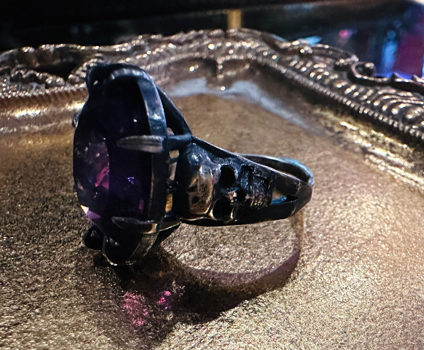 Amethyst Hourglass Ring in Sterling Silver by Julian the 2nd