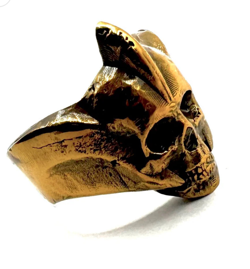 Kukulkan’s Venom Skull Ring in Bronze by Julian the 2nd