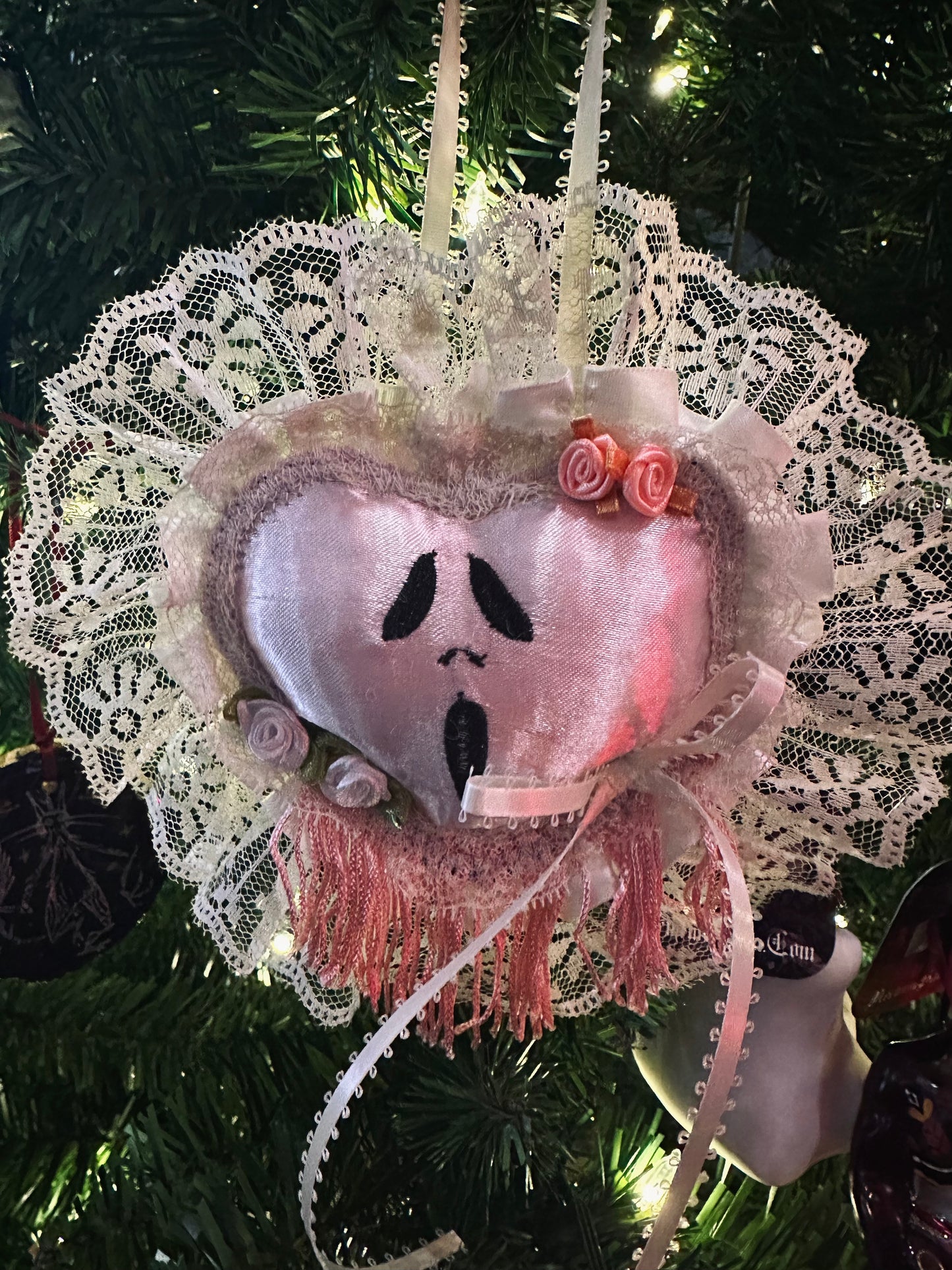 Handmade Heart Ornaments by Dirty Pillows