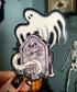 Ghost Grave Glow in the Dark Sticker by Salem Artist Dana Glover