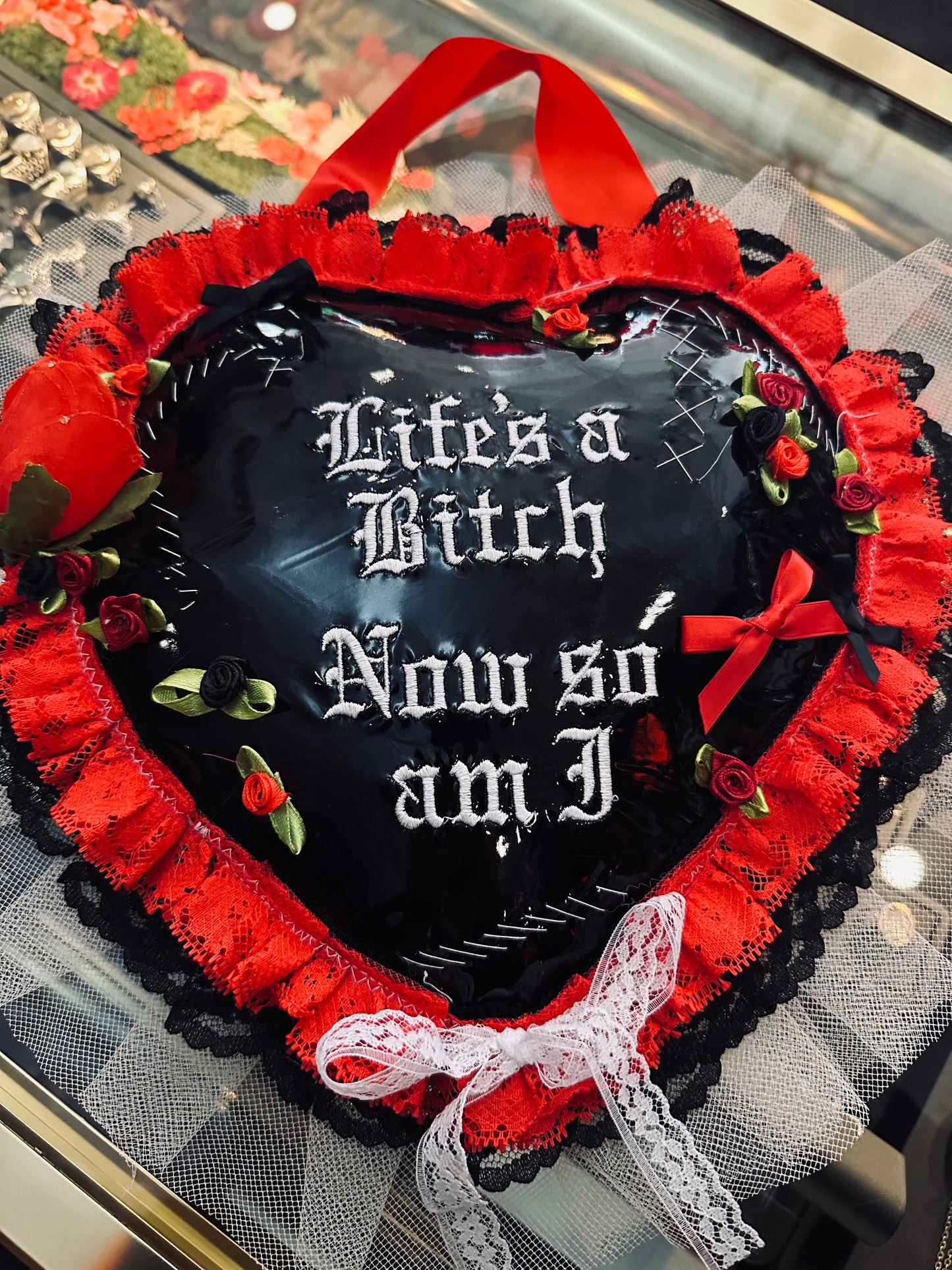 Life’s a Bitch Wall Heart by Dirty Pillows