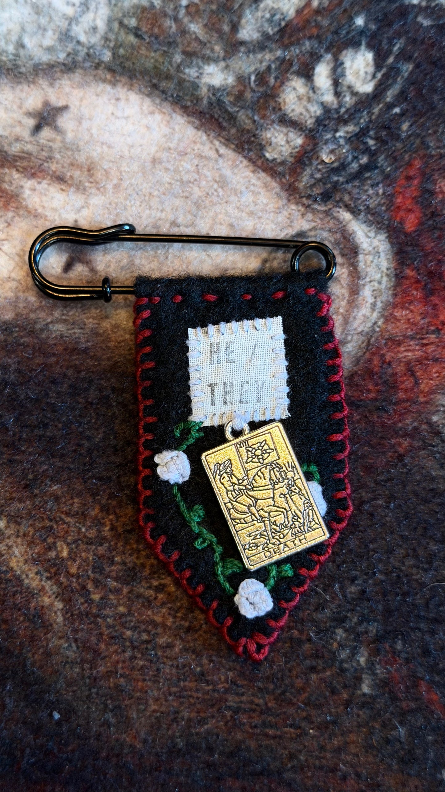 Handmade Pronoun Pins by Gentle Repose
