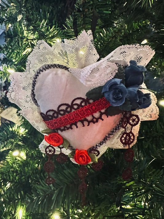 Handmade Heart Ornaments by Dirty Pillows