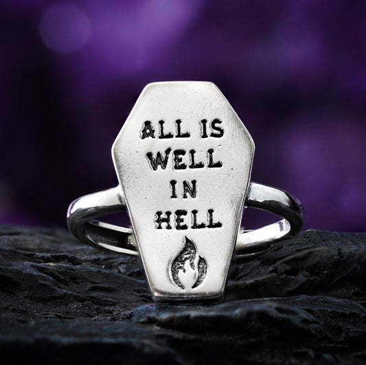 All is Well in Hell Coffin Ring