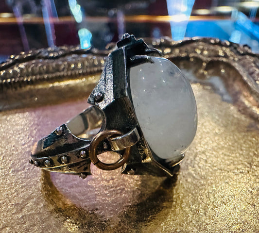 Moonstone Citadel Ring in Sterling Silver by Julian the 2nd