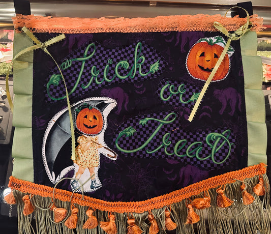 Trick or Treat Halloween Wall Flag Hanging by Dirty Pillows
