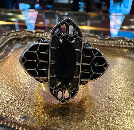 Black Onyx Inquisitor Ring in Sterling Silver by Julian the 2nd