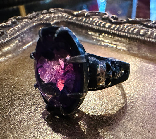 Amethyst Hourglass Ring in Sterling Silver by Julian the 2nd