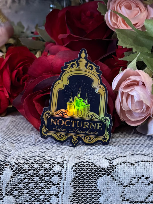 Nocturne Lantern Sticker - Gold Holographic!