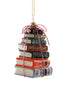 Stack of Books Glass Ornament