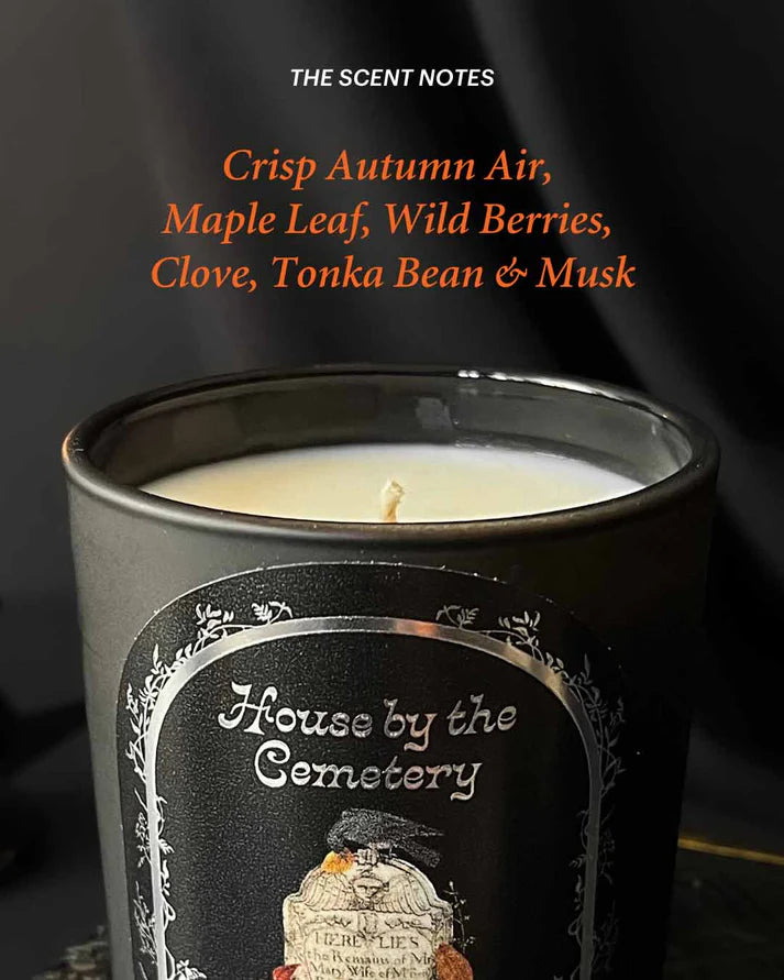 House by the Cemetery ~ 55 Hour Candle by Graveyard Wanders  (Fallen Leaves & Clove)