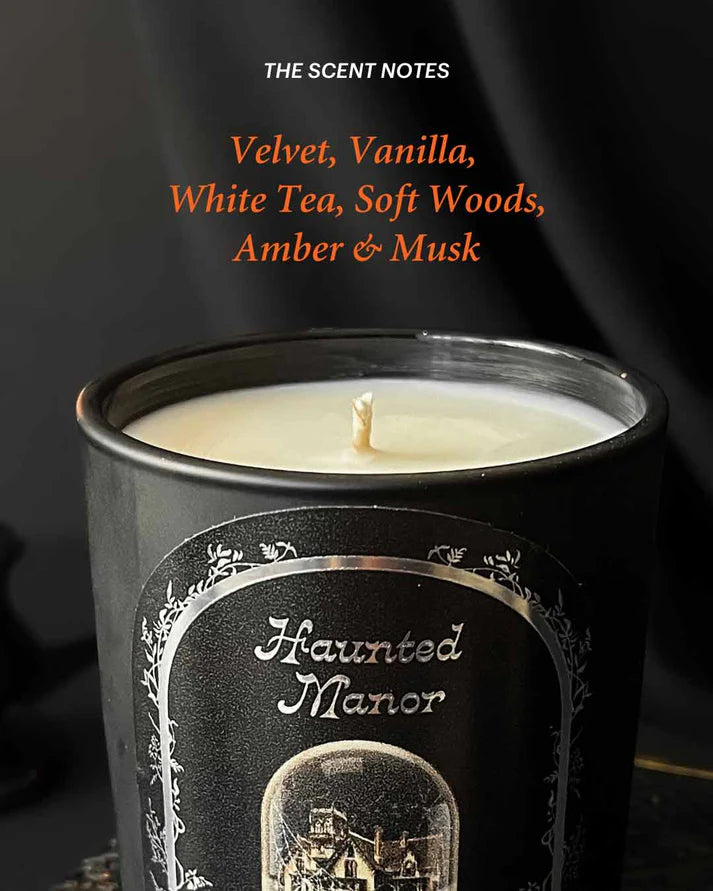 Haunted Manor ~ 55 Hour Container Candle by Graveyard Wanders (Soft Woods & Vanilla)