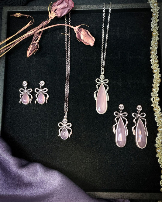 Big Pink Chalcedony Death by Ribbons Pendant by Uneven Creations x Olivia Faust