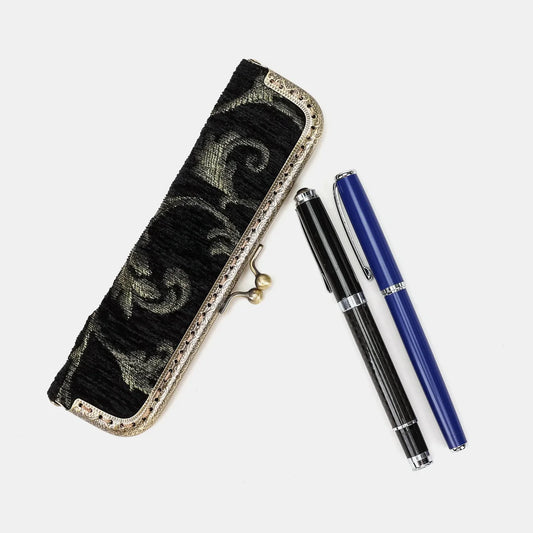 Vintage Scroll Black/Green Duo Pen Case