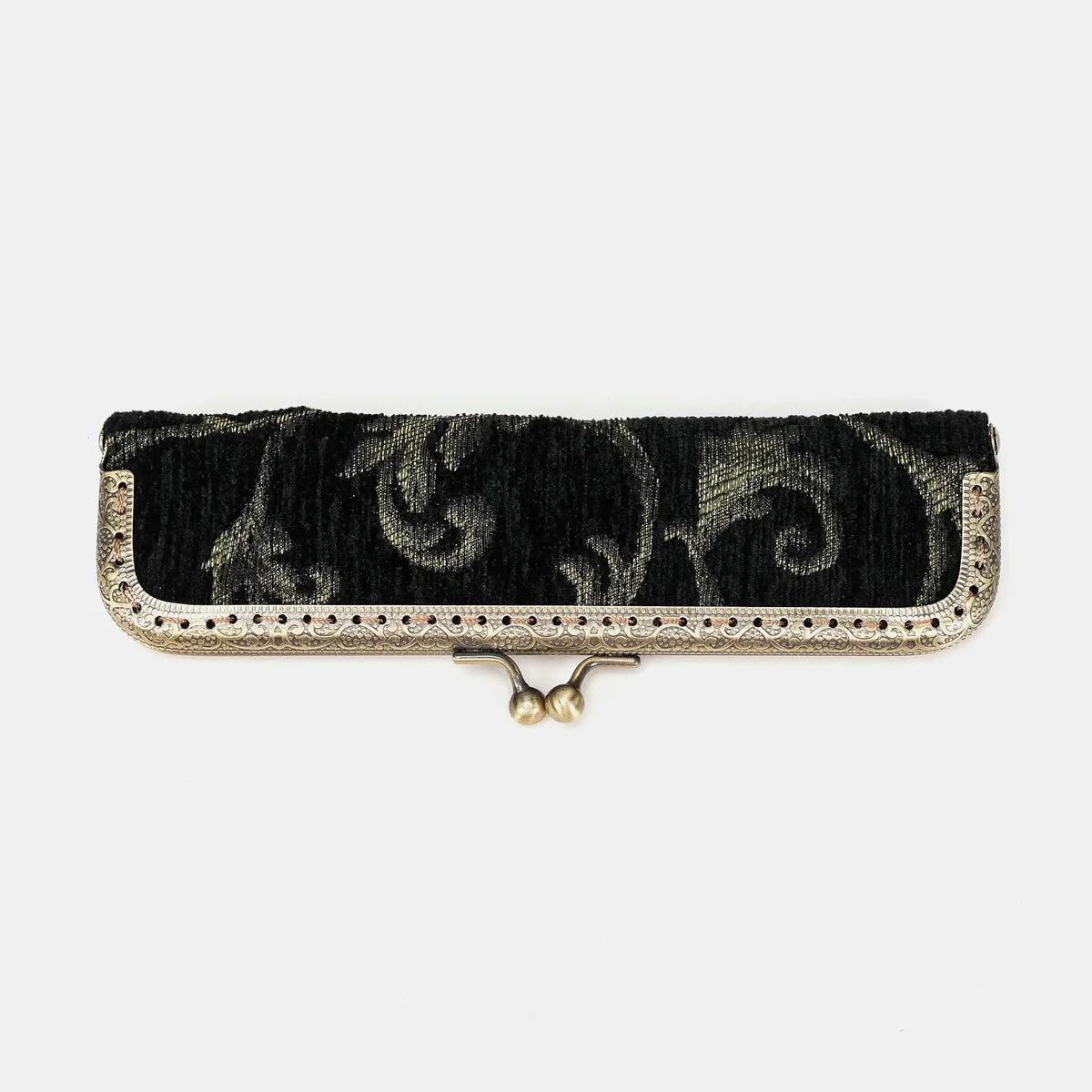 Vintage Scroll Black/Green Duo Pen Case