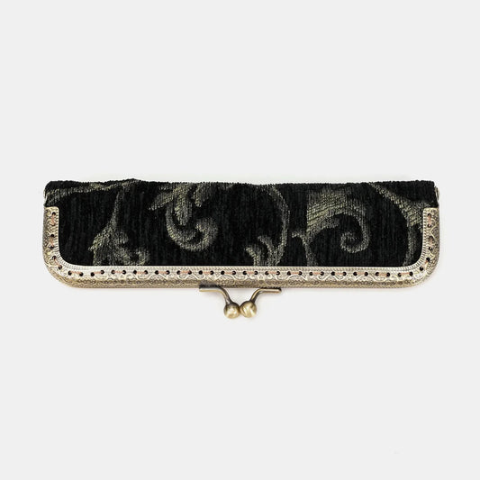 Vintage Scroll Black/Green Duo Pen Case