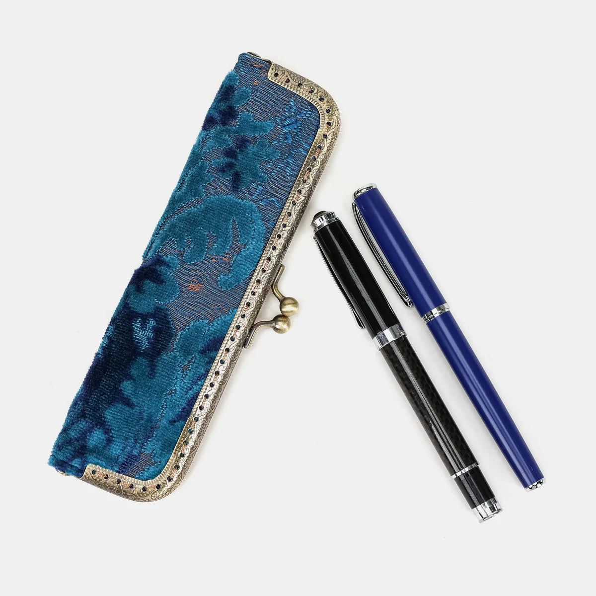 Burnout Velvet Revival Aqua Duo Pen Case