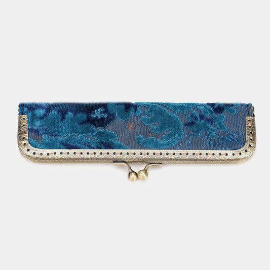 Burnout Velvet Revival Aqua Duo Pen Case