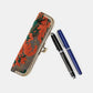 Burnout Velvet Revival Green/Orange Duo Pen Case