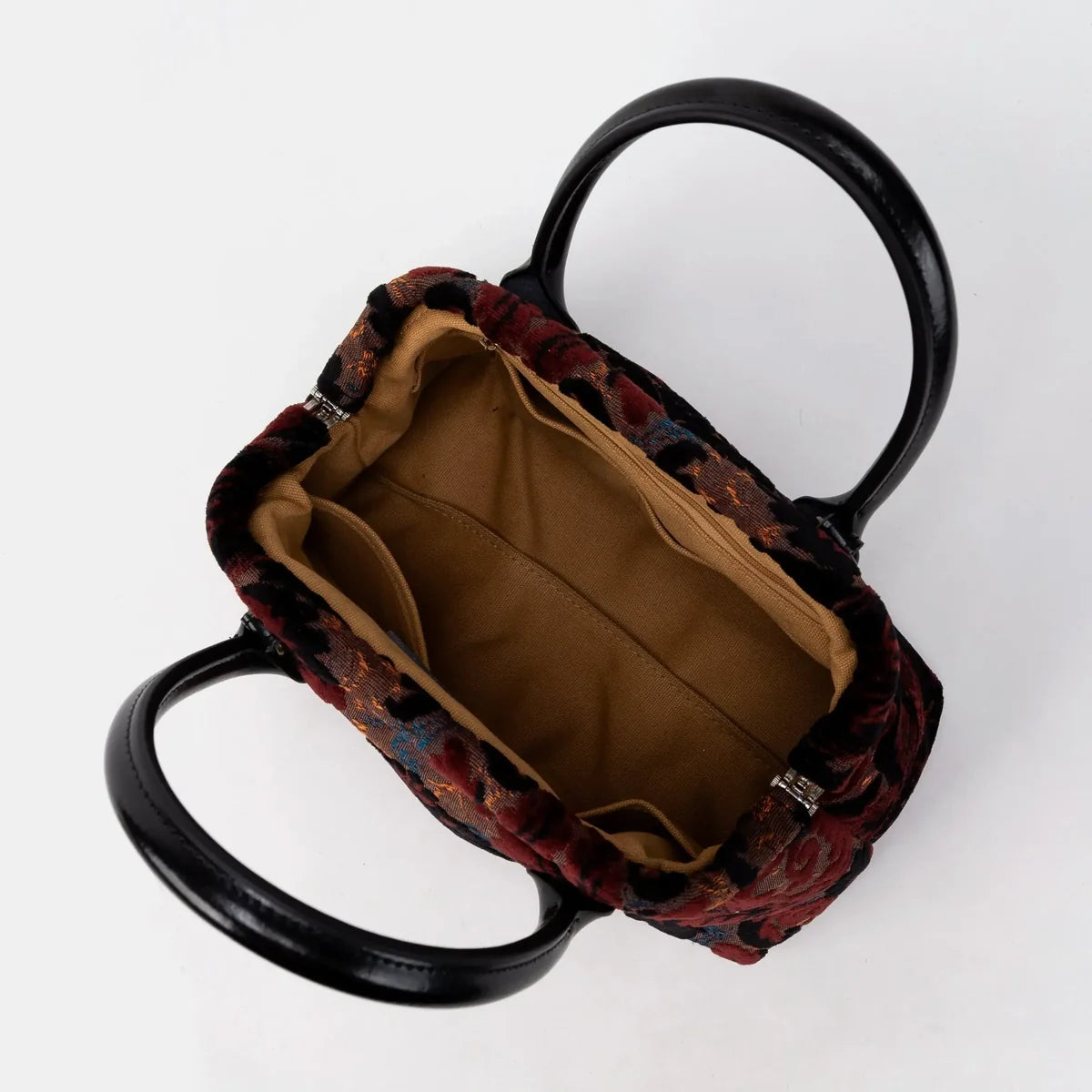 Burnout Velvet Revival Sephia Carpet Satchel
