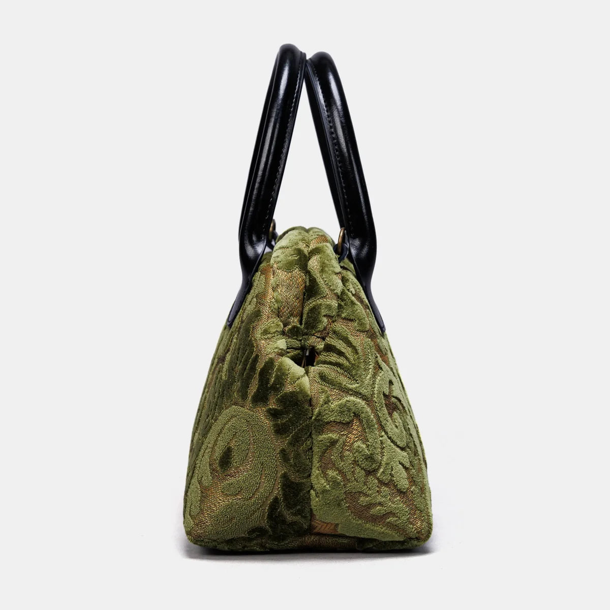 Burnout Velvet Fern Green Carpet Satchel