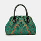 Burnout Velvet Jade Green Carpet Satchel