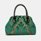 Burnout Velvet Jade Green Carpet Satchel