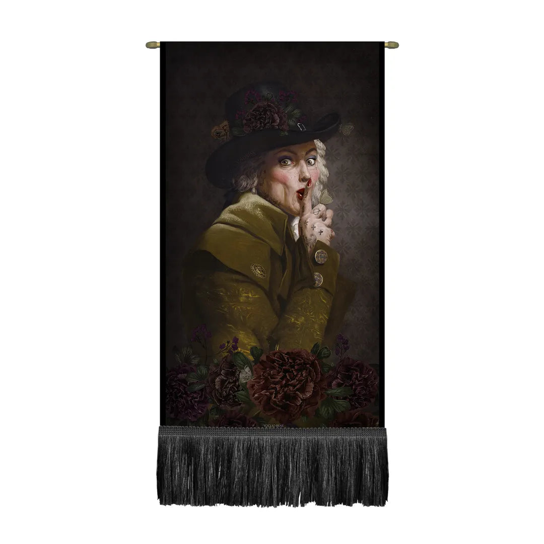La Femme Clef Velvet Banner by Voglio Bene (15x28”)