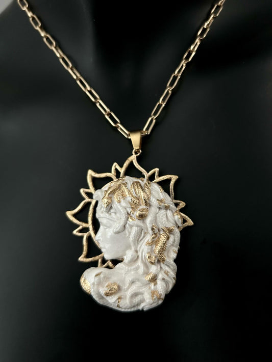 Medusa & Flower in Bloom Necklace
