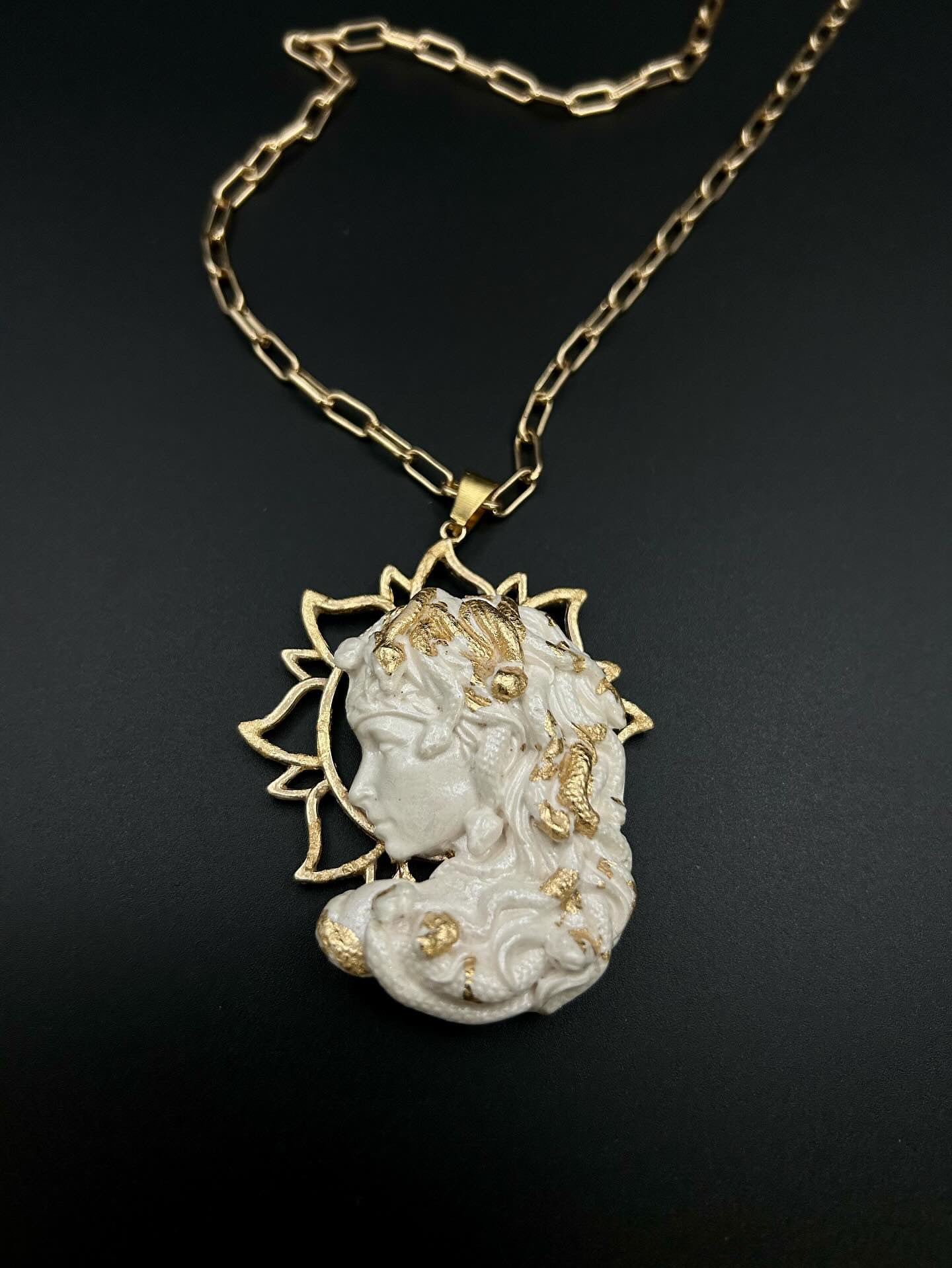 Medusa & Flower in Bloom Necklace