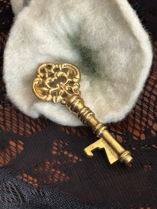 Brass antique key bottle opener
