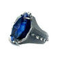 Citadel Ring With Blue Bridewell in Sterling Silver by Julian the 2nd