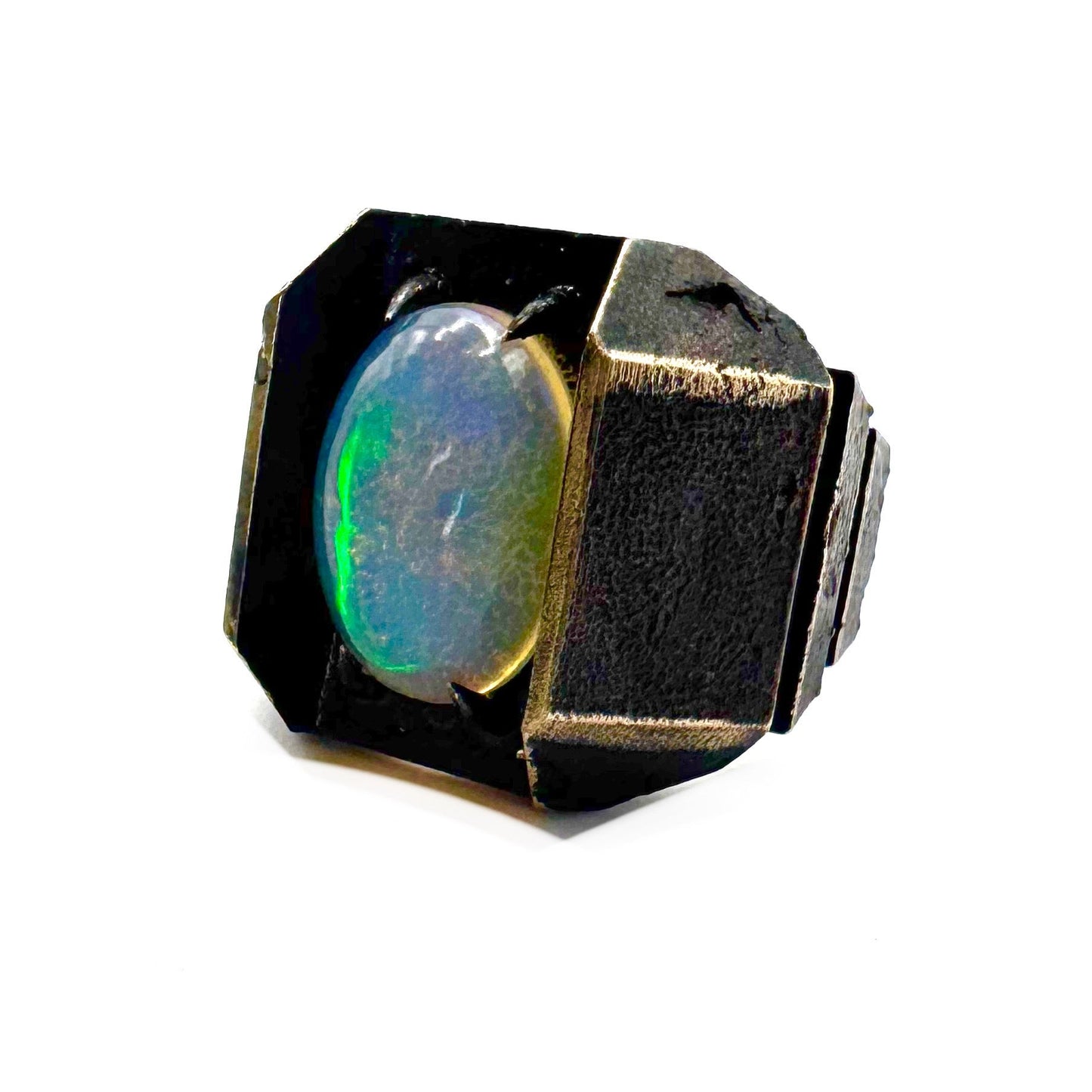 Paragon Bronze Opal Brutalist Ring by Julian the 2nd