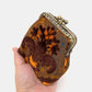 BURNOUT VELVET REVIVAL SIENNA DOUBLE KISS CLASP COIN PURSE